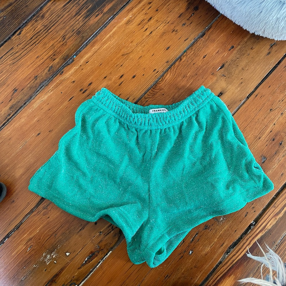 Coco Sparkle Terry Shorts - Mistletoe Green - Mistletoe Green / M